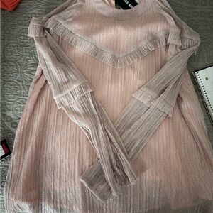 Pink Long Sleeve Blouse